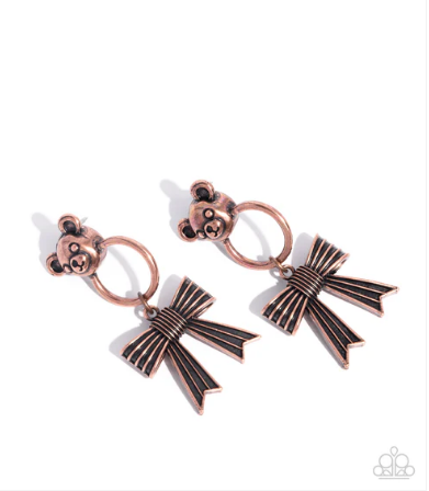 Bear in Mind - Copper ♥ Post Earrings
