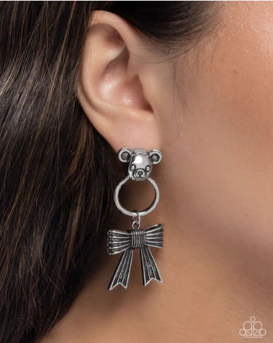 Bear in Mind - Silver ♥ Post Earrings