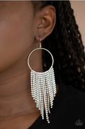 Streamlined Shimmer - White ♥ Earrings