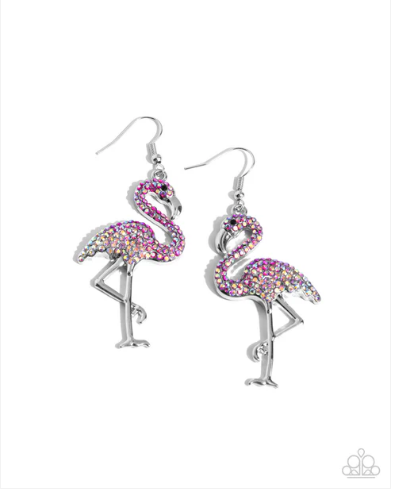 Flamingo Flourish - Pink ♥ Earrings