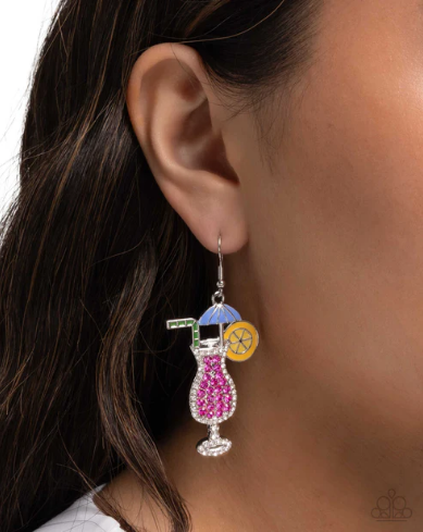 Delightful Daiquiri - Pink ♥ Earrings