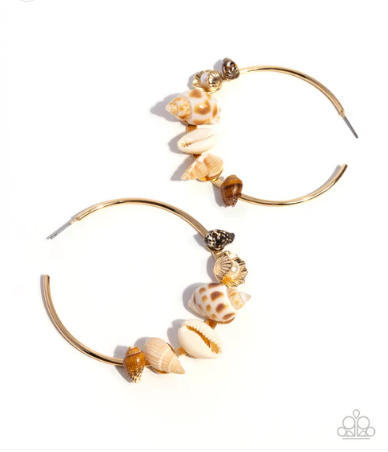 Seashell Sonnet - Gold ♥ Earrings