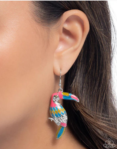 Toucan Tourist - Pink ♥ Earrings