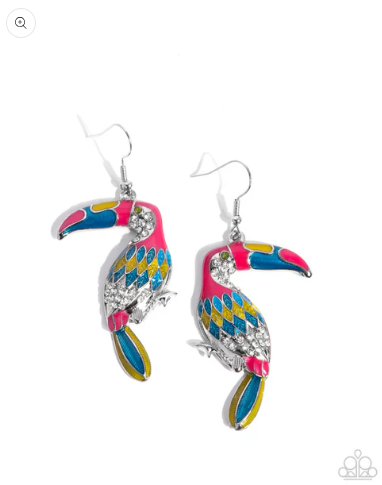 Toucan Tourist - Pink ♥ Earrings