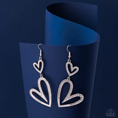 Power Couple - White ♥ Earrings