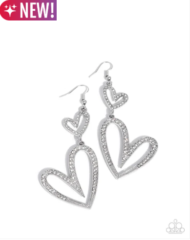 Power Couple - White ♥ Earrings