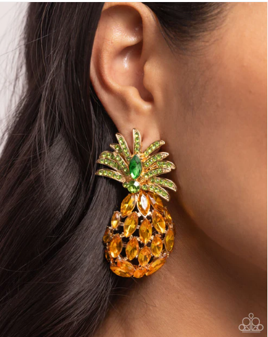 Pineapple Pizzazz - Yellow ♥ Post Earrings