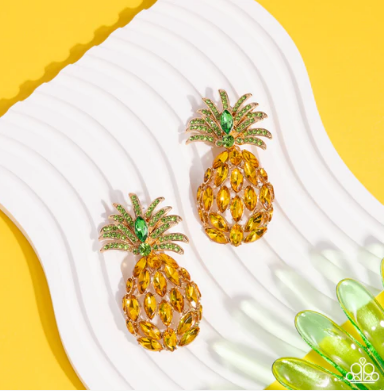 Pineapple Pizzazz - Yellow ♥ Post Earrings