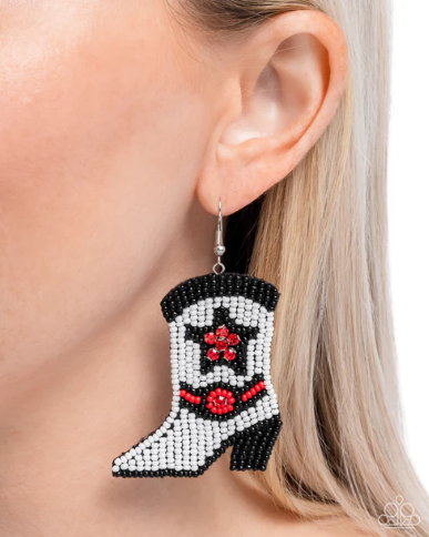 Beaded Boot - Earrings