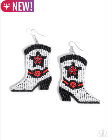 Beaded Boot - Earrings