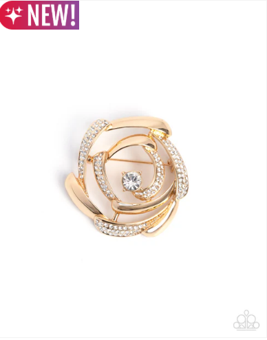 Singing Spirals - Gold ♥ Brooch