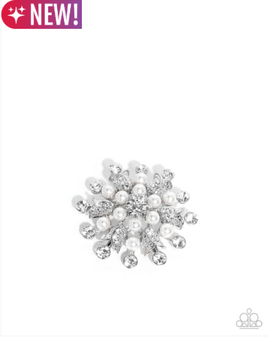 Pearly Prologue - White ♥ Brooch