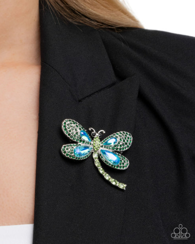 Divine Dragonfly - Green ♥ Brooch