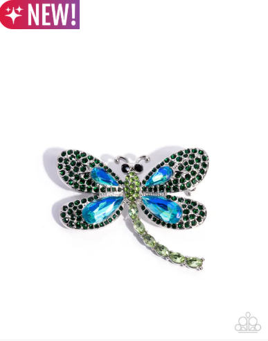 Divine Dragonfly - Green ♥ Brooch