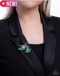 Hummingbird Heirloom - Green ♥ Brooch