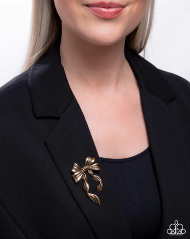 Bow Bonanza - Gold ♥ Brooch