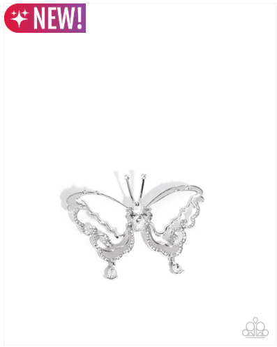 Articulate Aerial - White ♥ Brooch