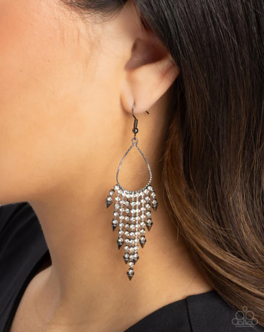 Sharp Streaming - Black ♥ Earrings