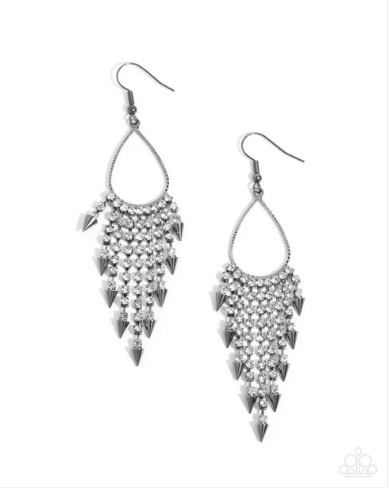 Sharp Streaming - Black ♥ Earrings